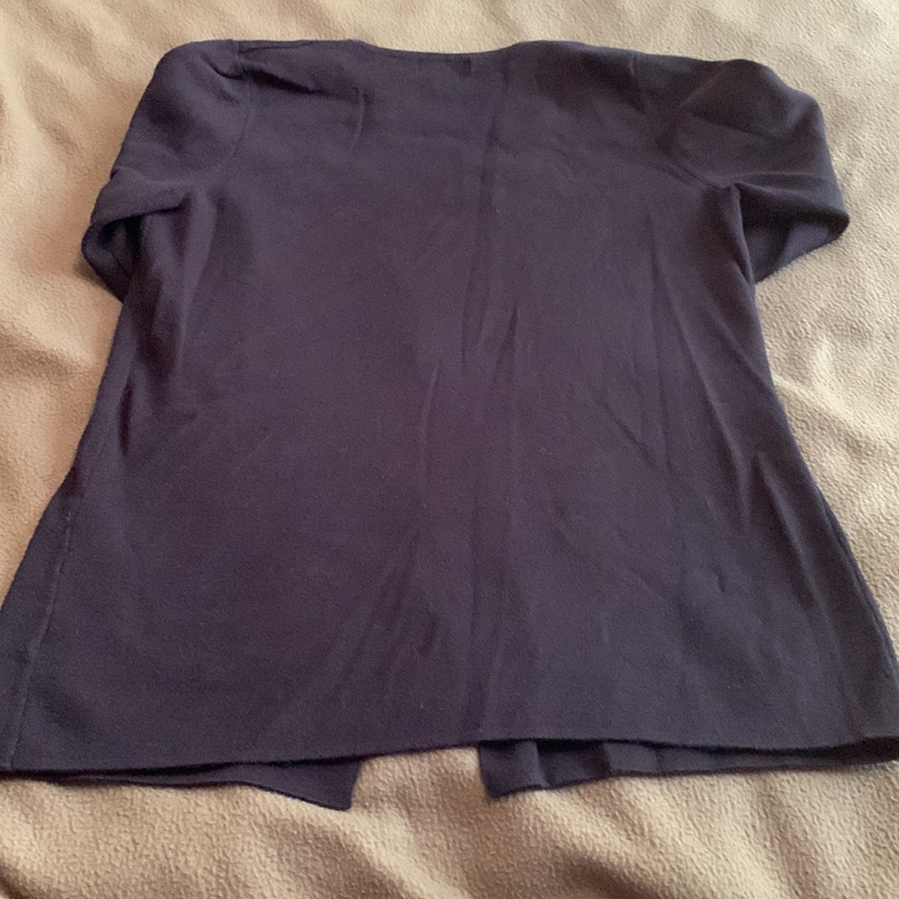 Mercer Street Studio black sweater. Size Medium. One button. 3/4 sleeves. - Picture 3 of 3
